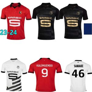 Rennes 23 24 Stade Rennais FC Soccer Jerseys Doku Terrier Bourigeaud Guirassy Camavinga Aguerd Niang 2023 2024 Maillots Foot Men Kit Men