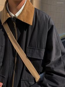 Мужские куртки осенняя зимняя грузовая куртка мужская мульти карманная рабочая одежда бомбардировщика унисекс Хай-стрит.