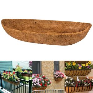 Garden Supplies Other 61 cm halbmondförmiger natürlicher Kokosfaser-Ersatzeinsatz für Pflanzgefäße, Blumentöpfe, Fensterblumen