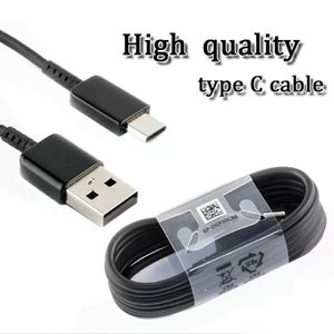 Mobiltelefonkablar OEM USB Type C Data 1.2 M USB-C S snabb laddningsladd för S8 S10 Note10 Obs 20 Huawei P20 P30 Fast Charger Drop de DHCJN