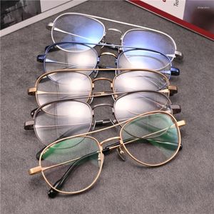 Occhiali da sole Rockjoy Montature per occhiali in titanio Uomo Nero Blu Occhiali da lettura Uomo Occhiali da aviazione per lenti da prescrizione Presbiopia