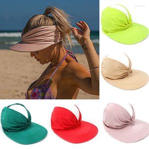 Chapéus de aba larga 2023 Chapéu adulto flexível para mulheres Visor anti-UV Fácil de transportar tampas de viagem Fashion Beach Summer Sun Protection Elob22