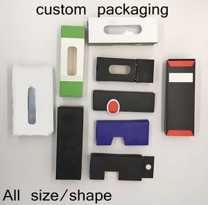 Confezione personalizzata Formato libero per cartuccia Vape Batteria monouso per vaporizzatori Pacchetto di sigarette elettroniche personalizzate Scatola a prova di bambino Borse in Mylar OEM