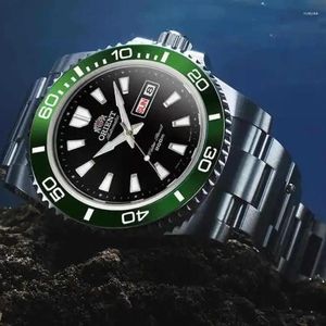 Zegarek japoński oryginalny automatyczny zegarek Męski Water Water Ghost Sports Wristwatch Nocna lekka wodoodporna 46941 Ruch Man