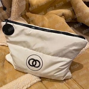 Borsa per il trucco da donna di design Borsa per cosmetici di lusso Borse da toilette con cerniera in cotone Borsa per cosmetici di moda per signora Kit da toilette Borsa per trucco di marca