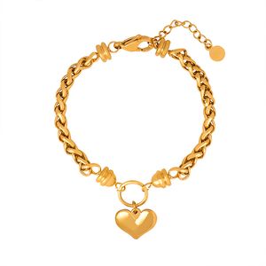 Novo chinês grosso corrente amor pulseira titânio aço 18k ouro personalidade hip hop assimétrico jóias atacado feminino