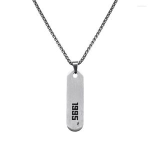 Chains Stainless Steel Date Dog Tag Pendant Necklace Fashion Custom Birthday Jewelry Gift For Him With Chain