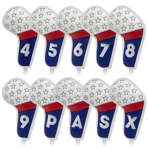 Inne produkty golfowe Golf Iron Headevers 10pcs/Set Golf Club Covery High-end Iron Wedge Covers Club Club Białe 231101