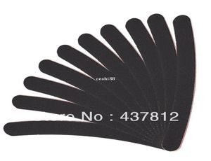 Hela 30st stora långa professionella halvmåne konstkorn Black Sandpaper File Nail Files for Nail Art Tips Manicure8852965