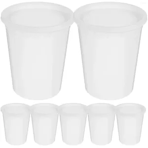 Storage Bottles 20 Sets Oil Proof Soup Cups Porridge Bowl Disposable Plastic Container Single Use