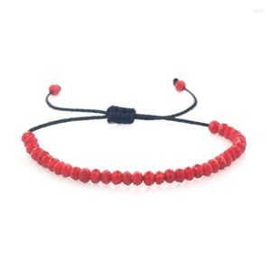 Charm Bracelets 4mm Shinny Crystal Beads Adjustable Size Fashion Bracelet
