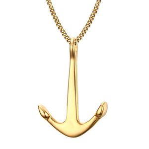 Ship Anchor Pendant Necklaces Women Mens Stainless Steel simple Jewelry for Neck Fashion Christmas Gifts for Girlfriend Wholesale