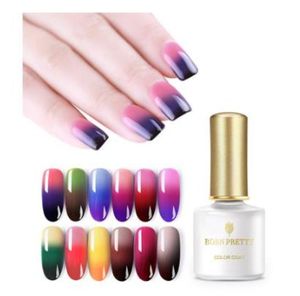 Gel térmico brilhante para unhas, brilho brilhante, 3 cores, temperatura, mudança de cor, esmalte em gel uv, verniz, imersão off3595379