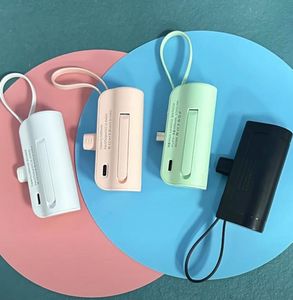 5000mah Mini Power Bank Charger Multifunctional with Stand Holder Colorful Portable External Battery Capsule Design for Samsung Xiaomi Smart Phone