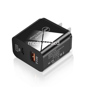 Caricatore da muro USB-C PD da 25 W 18 W 20 W Adattatori di alimentazione portatili a ricarica rapida rapida per IPhone 11 12 13 14 Pro Samsung S22 S23 Utral Huawei M1