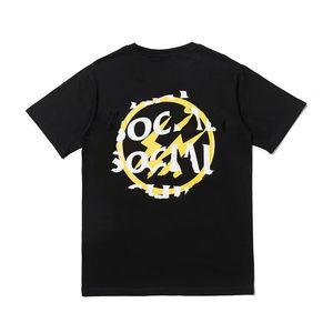 AS SC Kurzarm-T-Shirt Champion Herren Co-Branding Lightning Alphabet Print Modetrend Herren- und Damenpaare T-Shirt Motion aktuell Hohe WEI-Qualität