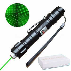 Laser Pointers 009 Green Pen 532nm Adjustable Focus &18650 Battery And Battery Charger EU US Plug With Box Package