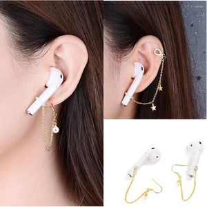 Dungle Küpe Kulak klipslerinin trendi Bluetooth kulaklık, kayıp karşıtı zincir klips klibi ve kadınlar için delinmiş günlük mücevher hediyeleri