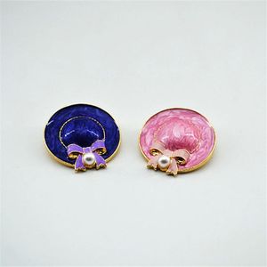 Brooches Pins Japanese And Korean Style Simple Temperament Imitation Pearls Enamel Fashion Hat Bow Brooch