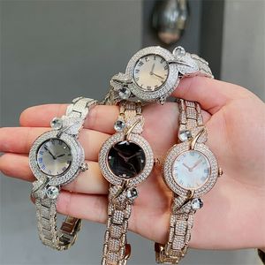 Montre DE Luxe babysbreath diamond watch 33mm Swiss quartz movement swiss steel womens watches luxury watchs Wristwatches Relojes
