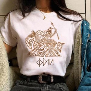 Women's T Shirts Viking Shirt Women Harajuku Girl Streetwear 2000s Clothes