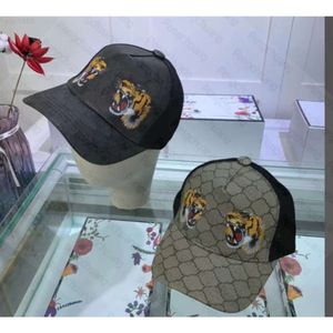 Tasarımcı Ball Cap Hats Erkek Kadın Beyzbol Kapakları Tiger Nakış Casquette Güneş Şapkası Mektup Siyah Moda Brandyy