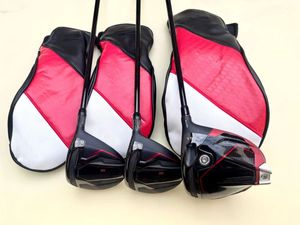 Другие продукты для гольфа Брендовые клюшки для гольфа ST2 Wood Set ST 2 Golf Woods Driver Fairway Woods R/S/SR Гибкий графитовый вал с крышкой головки 231101