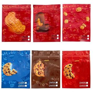 3 soorten mylar-zakken verpakkingszakken lege doordrenkte chocoladeverpakkingszak 250 mg 500 mg ritssluitingszakje Iefhx
