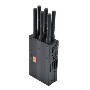 Portable 6 Channels Wi-Fi GPS LOJACK 3G 4G Cell Phone Signal Jamm er