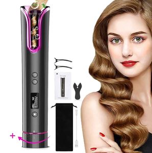 Curling Irons Automatic Hair Curler Wireless USB Rechargeable Iron Electric Curlers Professional Waver To 231101