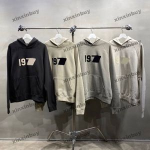 xinxinbuy erkekler tasarımcı kapüşonlu sweatshirt akın mektup, cadde uzun kollu kadınlar mavi siyah beyaz s-3xl