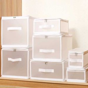 Clothing Wardrobe Storage Toy Cosmetics Shoe Clothes Boxes Washable Moisture Proof Large Folding Storage Box Wardrobe Clothes Baskets R231102