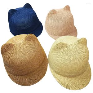 Hair Accessories Baby Hat Travel Visor Cap Cute Ears For Girls Summer Panama Toddler Kids Baseball Boys Sun Hats Beach Bonnet