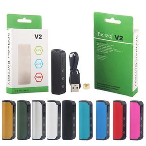 New Beleaf V2 Vape Battery 450mAh VV Variable Voltages 510 Thread Preheating Mod Vaporizers Magnetic Connection for Thick Oil Empty Carts