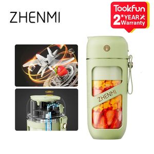 Fruit Vegetable Tools ZHENMI Portable Vacuum Juicer Crushed Ice Mixer Electric Mini Blender Fruit Vegetables Quick Juicing Kitchen Food Processor 231101