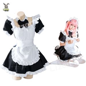 Cosplay Bocchi the Rock Gotou Hitori Abito da cameriera in bianco e nero Lolita Halloween Abbigliamento donna cosplay