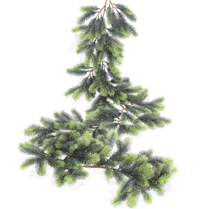 Faux blommig grönare 1,8 m konstgjord jul krans tall cypress grönska girland säsongsbetonade växter för semester xmas utomhus vinterdekor 231102