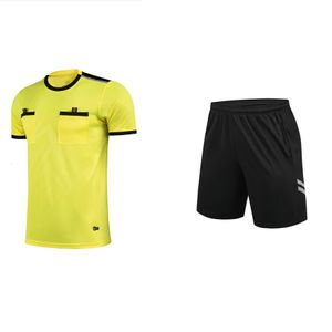 Outros artigos esportivos Árbitro Profissional Camisa de Futebol Adulto Uniforme de Futebol Redondo Pescoço Juiz Camisa com Bolsos Shorts Árbitro Terno 231102