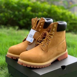 Top quality boot Classic 6 inch premium waterproof Chukka martin boots cowboy Wheat triple black white Midnight Navy cool grey outdoor m OLj