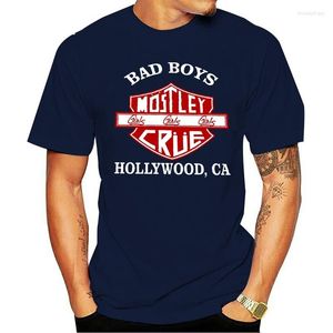 Heren t shirts vintage shirt shirt 80s Motley Crew Tour Bad Boys Girls herdruk