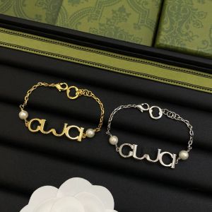 Modedesigner Perle Armband Alphabet Design Armband G Schmuck Fashion Verlobungsgeschenk Schönes Armband für Frauen Armreifen