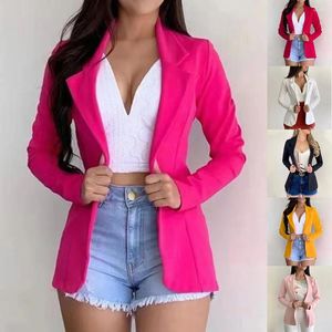 Women's Suits Autumn 2023 Suit Jacket Casual Fashion Slim Fit Office OL Lapel Single Button Small Coat Business Clothing