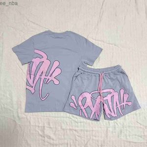 Magliette da uomo Syna World set 5A Maglietta firmata firmata stampata corta y2k magliette Syna World Graphic maglietta e pantaloncini hip hop S-XL