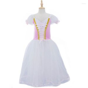 Scene Wear Professional Ballet Tutu Blue Pink Swan Lake Child Long Tulle Romantic Dance Costume For Girls Ballerina Dresses