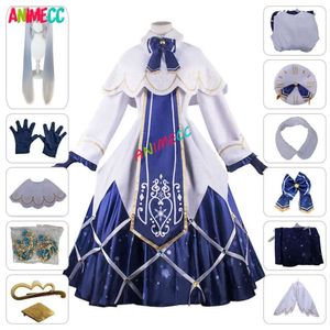 Kostium cosplay 2021 Snow Miku Peruki dziewczyna kawai lolita sukienka Halloween świąteczne imprezy pełne zestawy kobiety dziewczęta cosplay