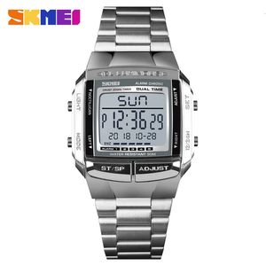 Zegarek zegarki ze zegarek sportowych wojskowych Skmei Electronic Mens Watches Top marka luksusowy mężczyzna Wodoodporny zegar LED cyfrowy zegarek Relogio Masculino 231101