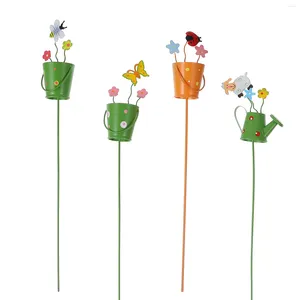 Dekorativa blommor Flower Stakes Garden Support Floral Pot Metal Trellis Ornament Pick Climbing Arrangement Stick Farflies Sticks