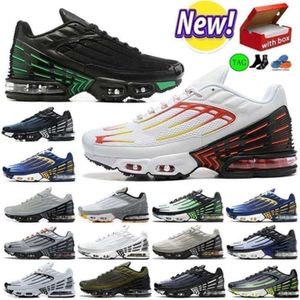 mit Box tn tuned 3 tns tnplus Schuhe für Damen Schuh tn3 Triple White Black Leather Unity Olive Green Black Aqua Rabatt