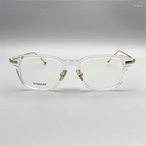 Солнцезащитные очки в оправе, женские очки, мужские, бренд Thom TB704, титановые, высококачественные, женские, прямоугольные, из ацетата близорукости