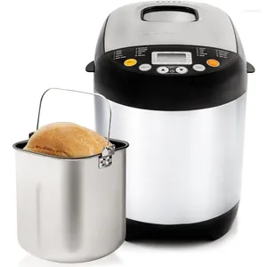 Máquina de fazer pão com configuração sem glúten, 19 menu predefinido, display digital e assadeira antiaderente, perfeito para caseiro